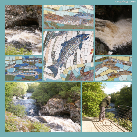 Photo Collage Mosaic At  Falls Of Shin