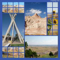 Photo Collage The Badlands