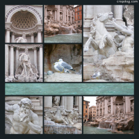 Photo Collage The Trevi Fountain, Rome