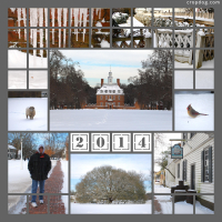 Photo Collage Colonial Snow Day