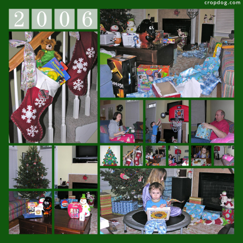 Photo Collage Christmas Morning 2006