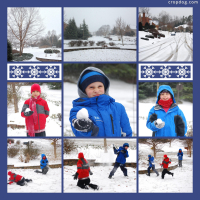 Photo Collage Snowball Fight!